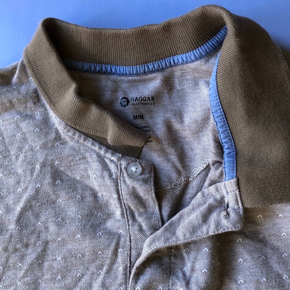 Brown Polo with white detailing